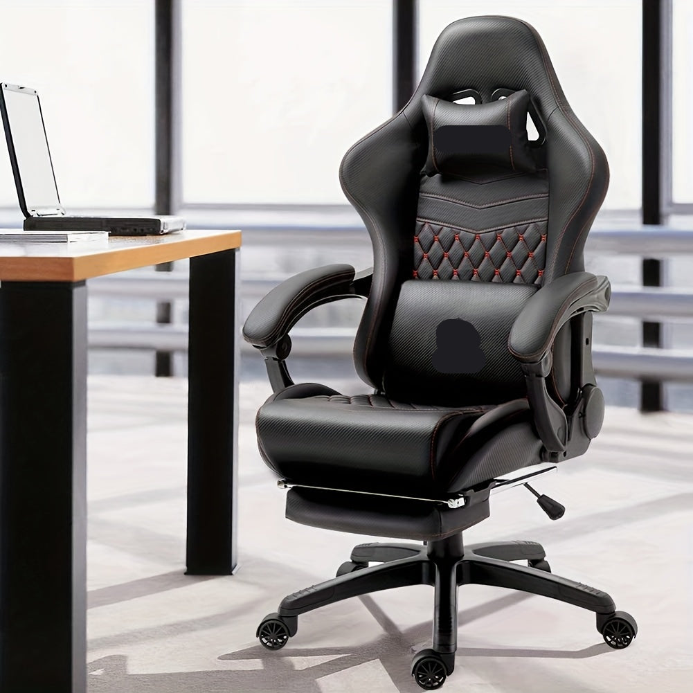 Ergonomische Bureaustoel – Gaming Stoel – Comfortabele Werkstoel – Retro Racingstijl – Verstelbare Zithoogte – 360 Graden Draaifunctie - Wit