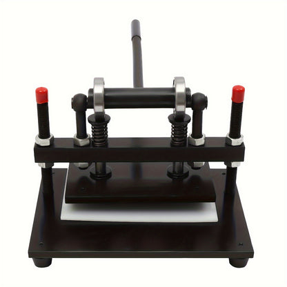 Leren Snijmachine – Handmatige Stansmachine – Embossing Machine – Press Cutter – Faux Leather Cutter – Zwart – Verstelbare Druk – Stabiele Constructie