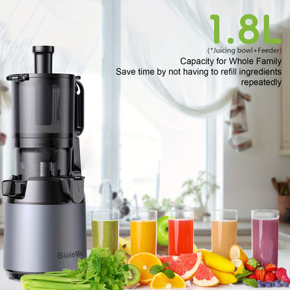Slowjuicer – Juicer – Sapcentrifuge – Groentenpers – Fruitpers – Brede 130mm Invoer – Hoog Saprendement