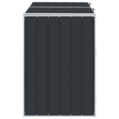 Buitenafvalbak – Afvalcontainer – Afvalbak Met Slot – Afvalopvang – Vuilnisbak – Stevig Stalen Materiaal – Weerbestendig Antracietgrijs – 142x81x112 cm