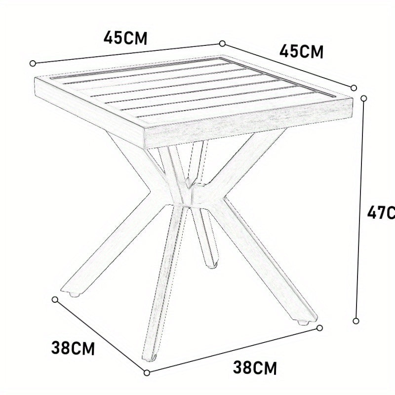 Aluminium Bijzettafel – Tafel – Bijzettafeltje – Bijzettafeltje Rond – Bijzettafel Vierkant – Weerbestendig – Lichtgewicht