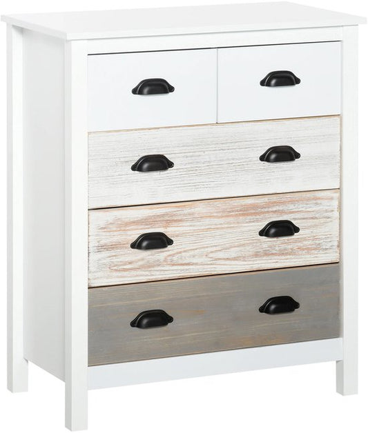 Kast - Dressoir - Opbergkast - Opbergkasten - Organizer - Woonkamerkast - 70 cm x 38 cm x 85 cm - Wit