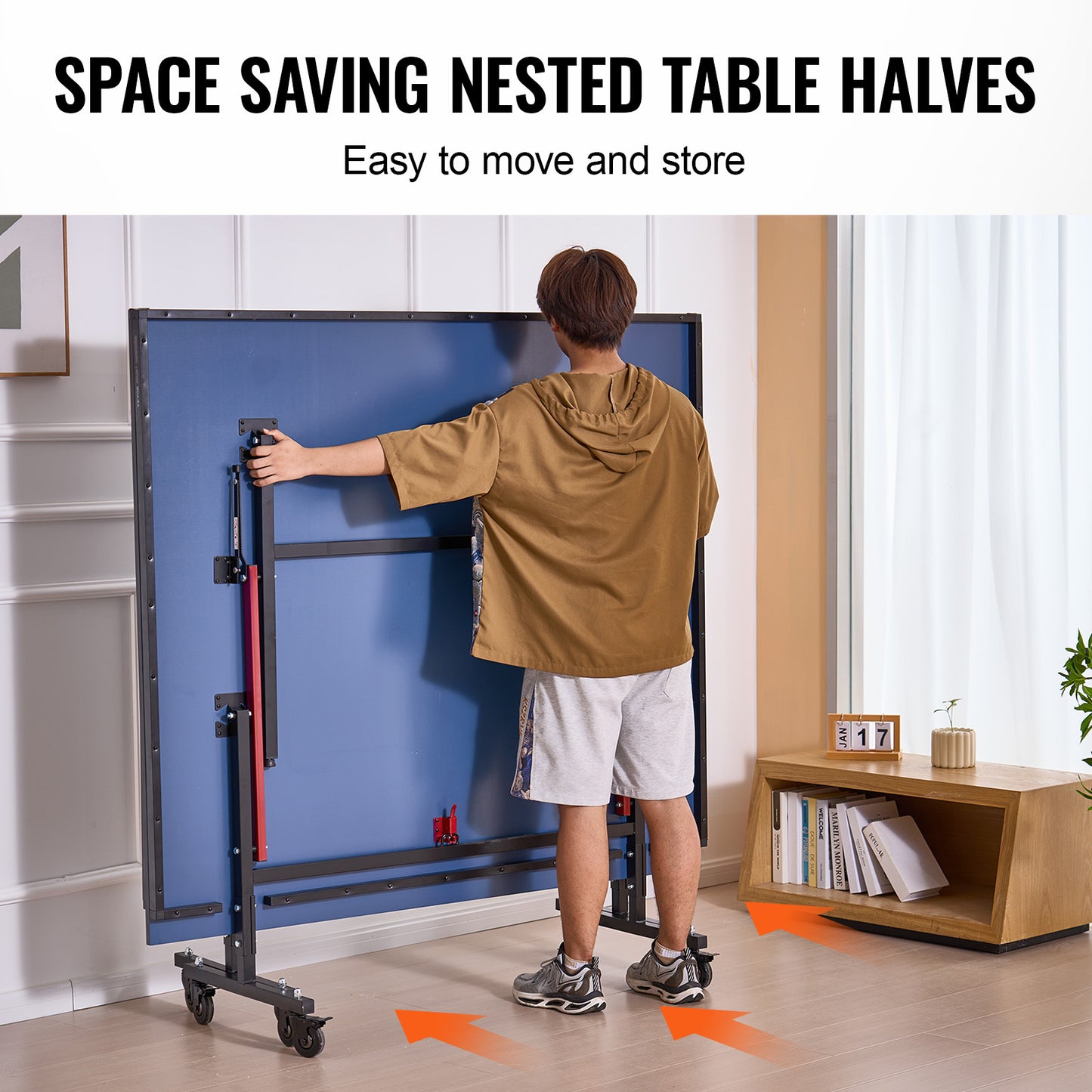 Tafeltennistafel – Pingpongtafel – Tafeltennisbord – Inklapbare Pingpongtafel – Tafeltennisset – Toernooiformaat 274x152,5x76 cm – 18mm MDF Met UV-Coating