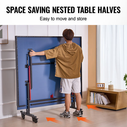 Tafeltennistafel – Pingpongtafel – Tafeltennisbord – Inklapbare Pingpongtafel – Tafeltennisset – Toernooiformaat 274x152,5x76 cm – 18mm MDF Met UV-Coating