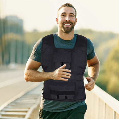 Gewichtsvest – Weight Vest – Verstelbaar Trainingsvest – Hardloopvest – Gewichtsvest Met Uitneembare Gewichten – 15/20/30 kg – Duurzaam Ijzer En Comfortabele Verstelbare Bandsluiting