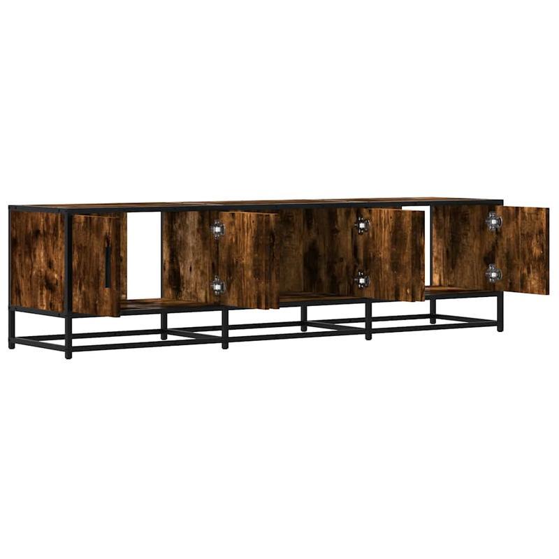 TV meubel – Tv kast – Tv meubel met opbergruimte – Media meubel – Entertainment meubel – Variant Brun – Ruime opslag – Duurzaam materiaal zonder hout