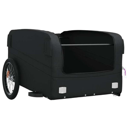 Fietskar Zwaar Beladen – Fietstrailer Cargo – Bakfiets Aanhanger – Transportkar Fiets – Cargo Carrier – 45 kg Capaciteit – Duurzaam Denim Frame – Ruime Opbergruimte – Zwart
