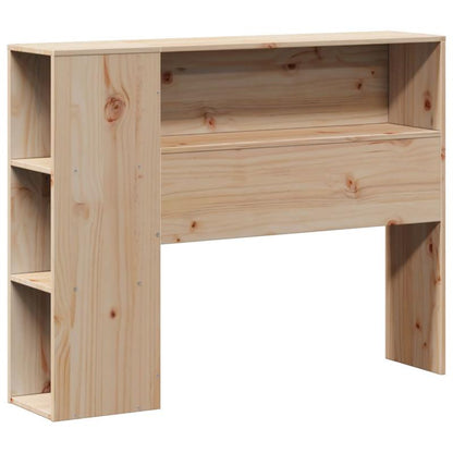 Hoofdeinde – Bedpaneel – Slaaphouten Paneel – Bedombouw – Bedframe Hoofdsteun – Massief Dennehout – Opbergruimte Ingebouwd – 75 cm Hoogte