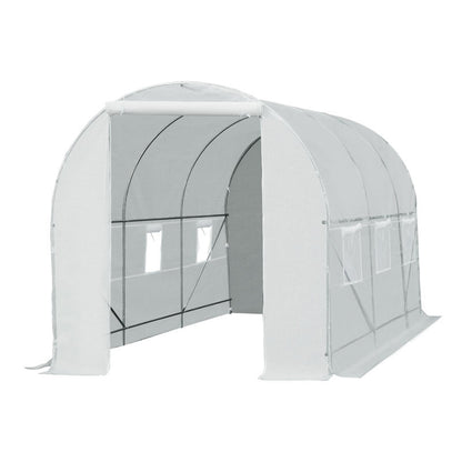 Kweekkas – Tuinkas – Mini Kas – Moestuin Kas – Groentekasje – Walk-in Kas Met Metalen Frame – 4,45x2x2 Meter – Duurzaam Polypropyleen Zeil – Lichtgewicht & Weerbestendig