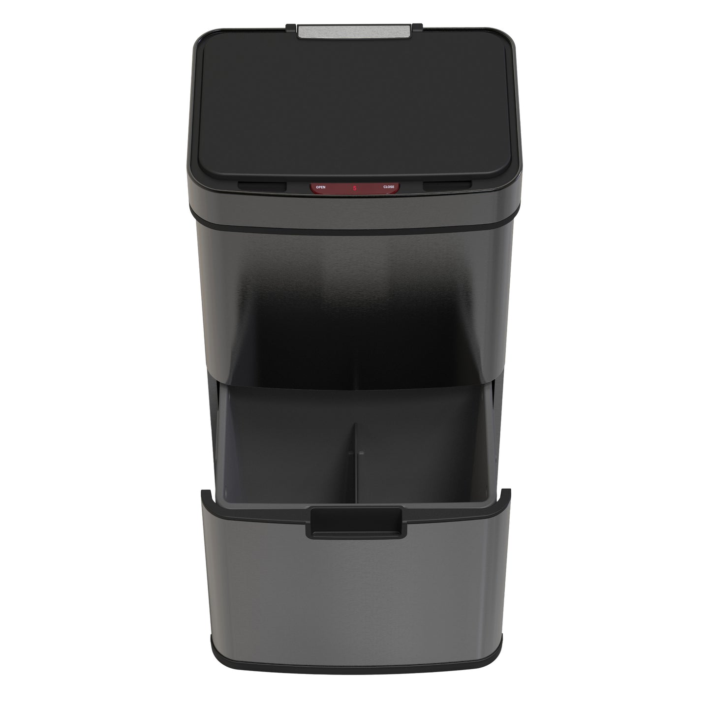 Automatische Afvalbak – Prullenbak – Vuilnisbak – Waste Bin – Afvalcontainer – 75 Liter Capaciteit – Contactloze Infrared Sensor Opening – RVS Mat Wit