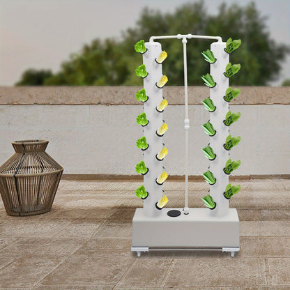 Hydroponische Tuin – Verticale Tuin – Hydrocultuur Toren – Groeisysteem – Plantenplantkit – Compact Hydroponisch Systeem – Duurzaam PP Materiaal – 56 Plantplekken Met Waterpomp