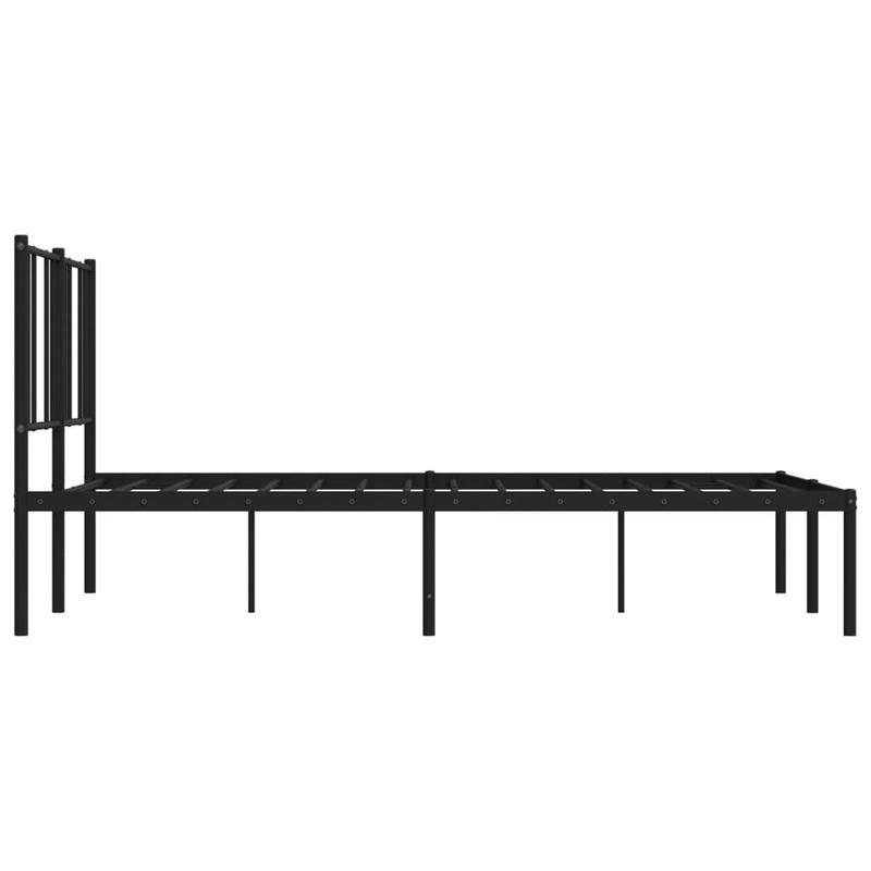 Modern Minimalist Bed Frame with Headboard - Heavy-Duty All-Metal Construction, Tool-Free Assembly, Extra Long Legs for Stability - Fits Standard Mattresses - Ideal for Small Spaces & Contemporary Bedrooms - 120x190cm (47x75i