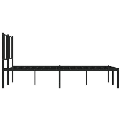 Modern Minimalist Bed Frame with Headboard - Heavy-Duty All-Metal Construction, Tool-Free Assembly, Extra Long Legs for Stability - Fits Standard Mattresses - Ideal for Small Spaces & Contemporary Bedrooms - 120x190cm (47x75i
