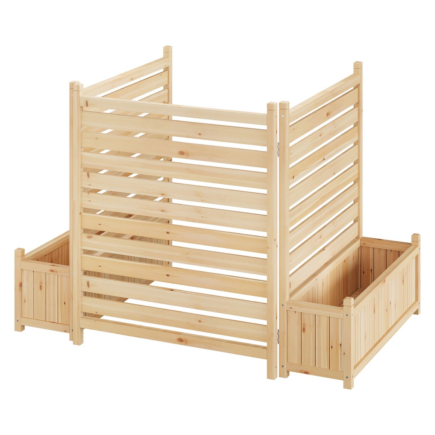 Houten Bloembak – Plantenbak – Bloempot – Tuinbak – Balkonbak – Met Privacy Scherm – Groot Formaat 55,88x101,6 cm – Duurzaam Geolied Hout
