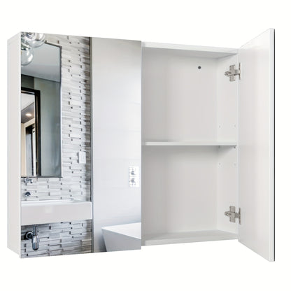 Kast – Boekenkast – Opbergkast – Servieskast – Vitrinekast – Wit – Hoogwaardig Hout – Veel Opbergruimte Met 2 Deuren En Open Planken