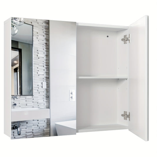 Kast – Boekenkast – Opbergkast – Servieskast – Vitrinekast – Wit – Hoogwaardig Hout – Veel Opbergruimte Met 2 Deuren En Open Planken