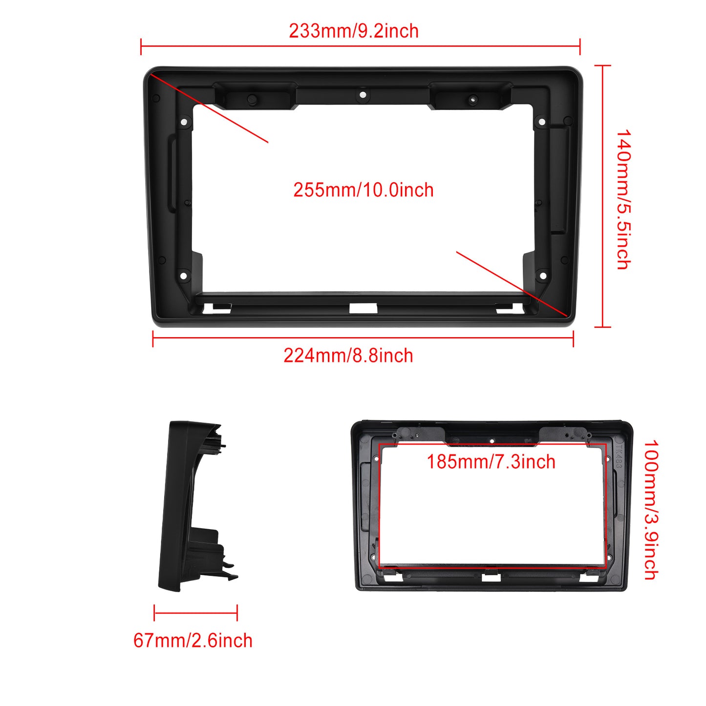 Autoradio – Multimedia Speler – Navigatie Systeem – Carplay Android Auto – 2GB+64GB Met AHD Achteruitrijcamera & Microfoon – 10,1 Inch HD Touchscreen – Draadloze CarPlay & WiFi Connectivity