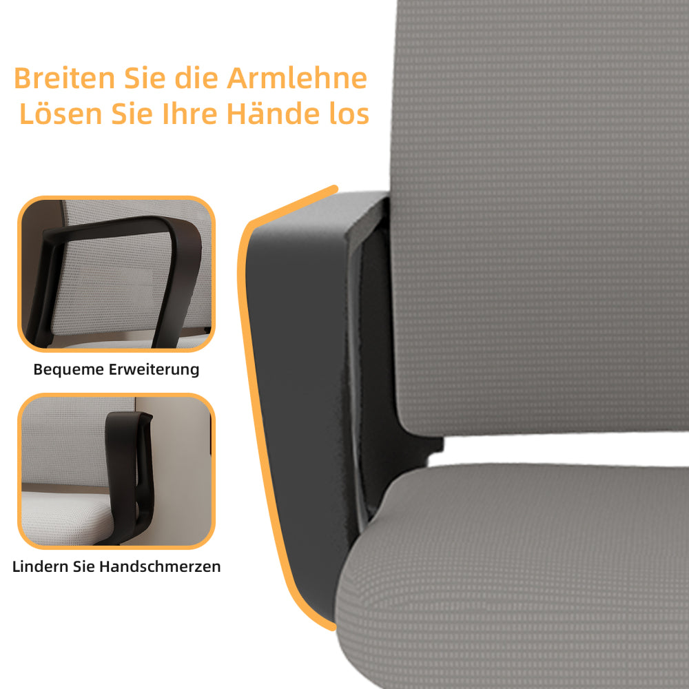 Bureaustoel – Office Chair – Kantoorstoel – Ergonomische Stoel – Draaistoel – Verstelbaar In Hoogte – Stevig Metalen Frame – Zacht Gewatteerd Zit- En Rugkussen