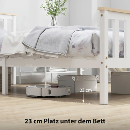 Bedframe – Eenpersoonsbed – Bedombouw – Slaapbank – Logeerbed – Wit – Met Opbergruimte – Stevig & Eenvoudig Te Monteren