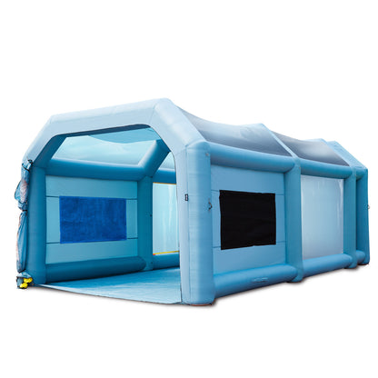 Mobiele Opblaasbare Spuitcabine – Spuittent – Verfspuitcabine – Vervangt Spuitkamer – Lakruimte – Oxford Katoen Variant – Ruime Binnenruimte 6,8x3,5x2,8m – Hoogwaardige Luchtcirculatie Met Filtersysteem