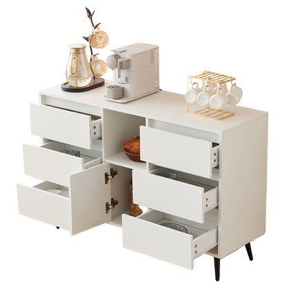 Moderne kast – opbergkast – ladekast – witte kast – meubelkast – 6 laden en deur – stevig en onderhoudsvriendelijk – compact en ruim met 3,2+ kubieke voet opslagruimte