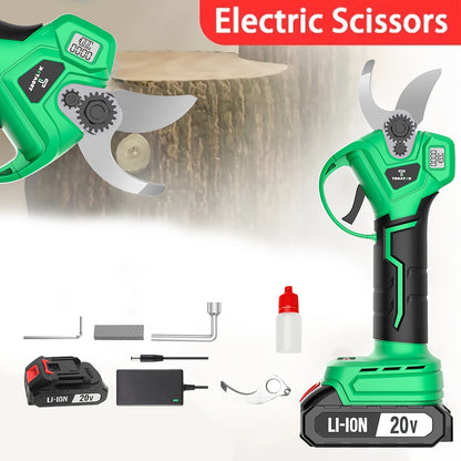 Takkensnijder – Snoerloze Snoeischaar – Elektrische Takkenknipper – Tuinschaar – Lithium Accu Snoeier – 25 Mm Snijbreedte – Digitale Batterijindicator