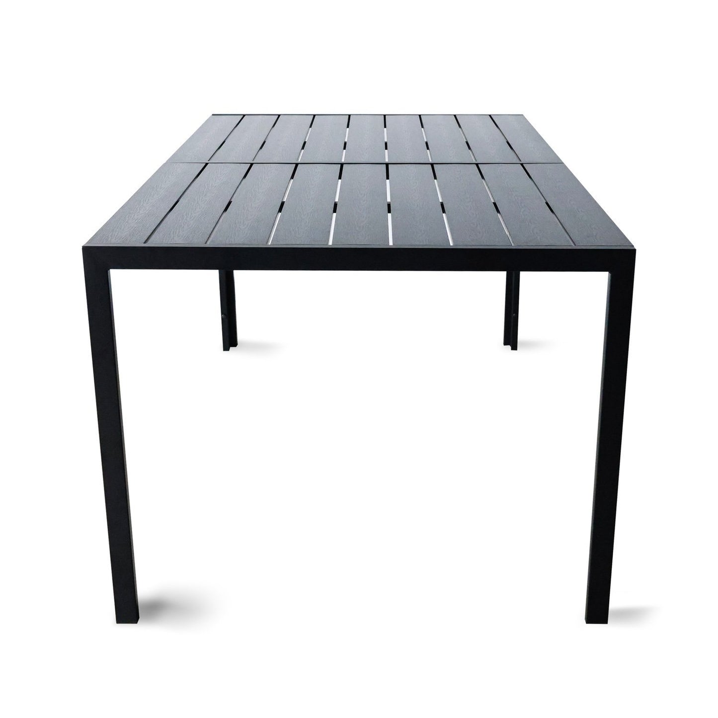 Tuintafel – Buitentafel – Terrastafel – Buiten eettafel – Metaal En Hout – Stevig Gepoedercoat Frame – Ruim 150x90 cm – Weerbestendig Design