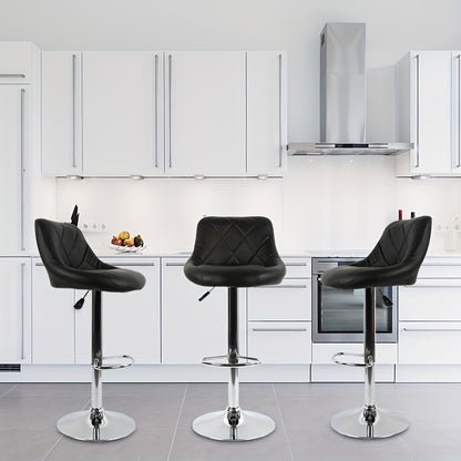 Set Industriële Barkrukken – Barkrukken – Barstoelen – Hoogkrukken – Eetkamerstoelen – Zwart Metaal – Donker Hout – Matte Afwerking – Rugleuning – Max 150 kg Draagkracht
