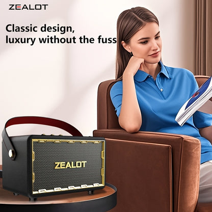 ZEALOT  50W Wireless Speaker System with Dual Pairing, 24000mAh Battery & 36H Playtime, /Type-C Charging, Wireless, Low Latency Gaming Sound, Compatible with TV/Phone/Tablet, Home Theater Stereo Sound System with Dynamic Loud