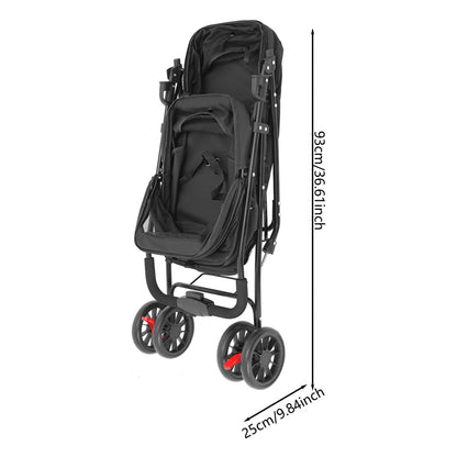 2-layer Pet Trolley | Black, Multi-functional, Thoughtful Design, Suitable Load Bearing, Safe and Comfortable, Made of Alloy Steel and Polyester, Brand: NaMaSyo
