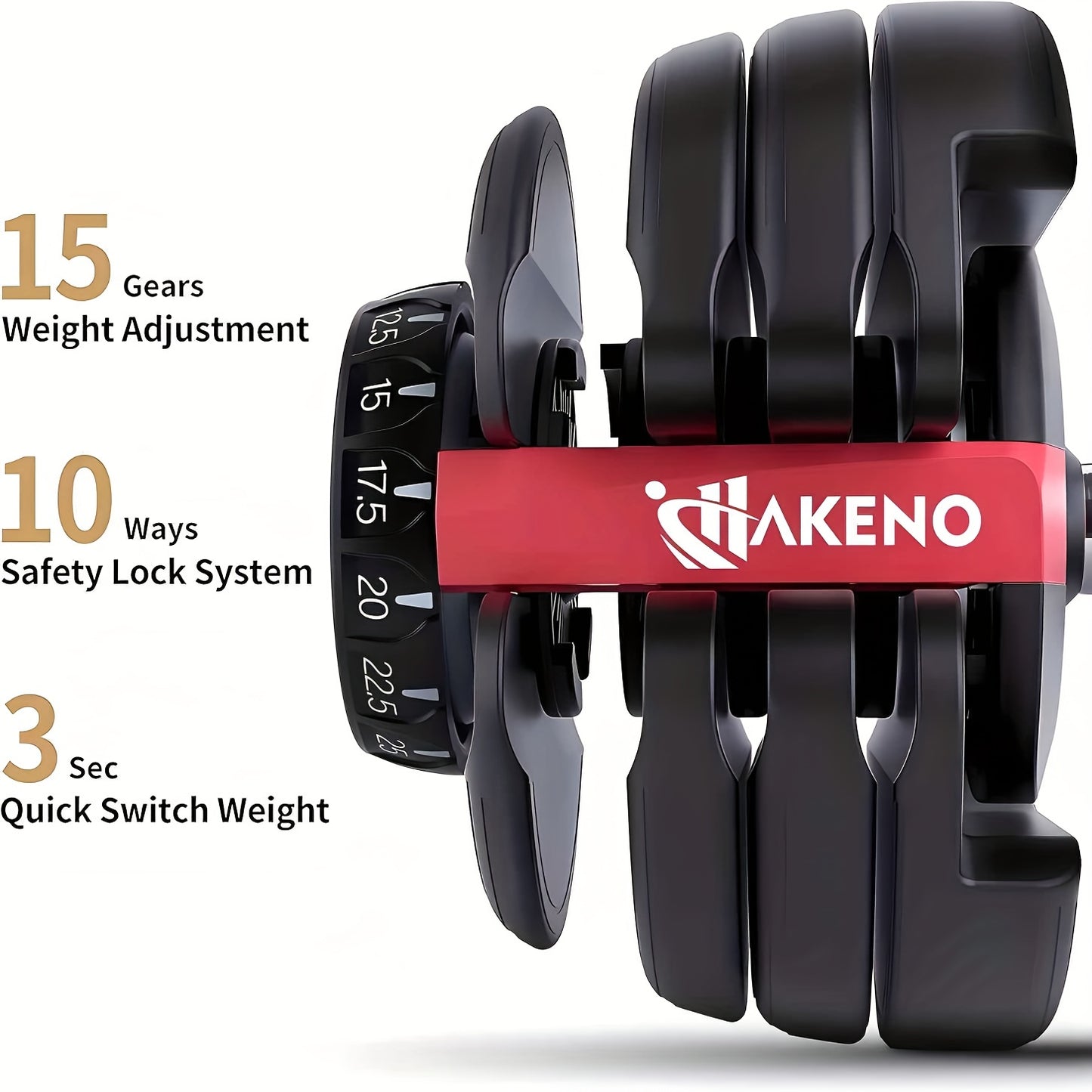 Verstelbare Dumbbell – Halter – Dumbbells – Gewichtenset – Halterset – 24 kg – Snel Verstelbaar – Compact En Ruimtebesparend