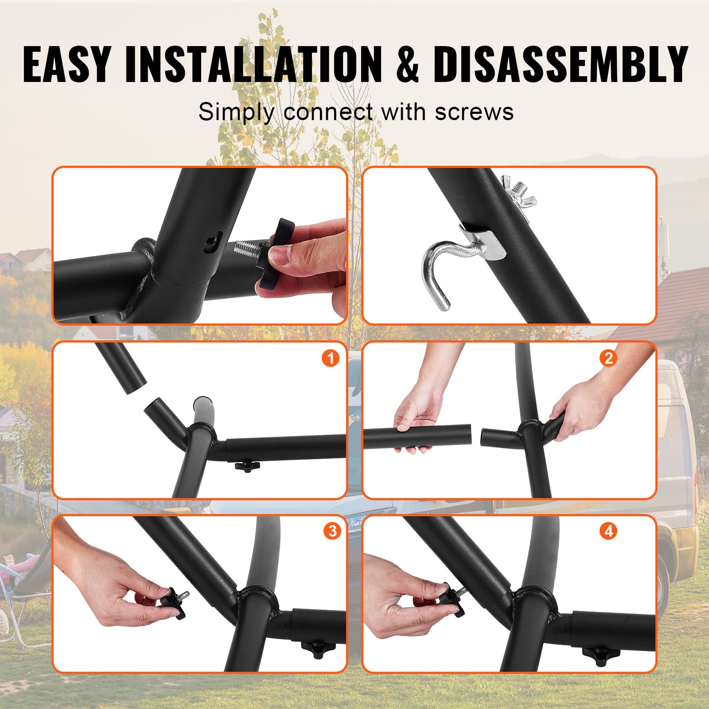 Hangmatstandaard – Hangmat Frame – Hammock Standaard – Staander Voor Hangmat – Stalen Frame – Verstelbare Hoogte – Draagbaar Met Draagtas – Geschikt Voor 10-13 Ft Hangmatten – Maximaal 205 kg Belastbaar