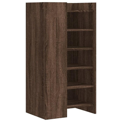 Modern Brown Oak Wood Shoe Cabinet with Multiple Shelves – Sturdy, Moisture-Resistant Storage for Living Rooms, Bedrooms, and Entryways, Shoe Storage Organizer