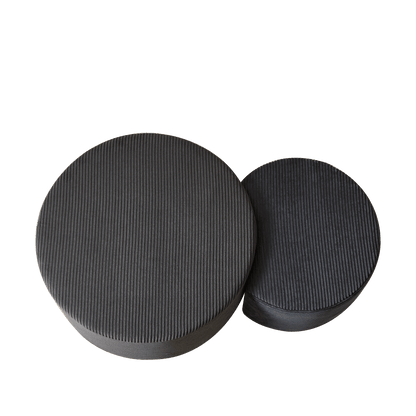 Salontafel – Koffietafel – Bijzettafel – Poef – Houten Tafel – Set Van 2 – Gestoffeerd Foamoppervlak – Compact Voor Kleine Ruimtes