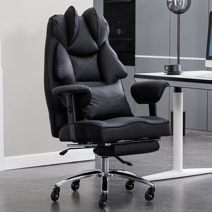 Ergonomische Bureaustoel – Bureaustoel – Werkstoel – Gamingstoel – Directiestoel – 200 kg Draagvermogen – Voetensteun & Krasbestendig Kunstleer