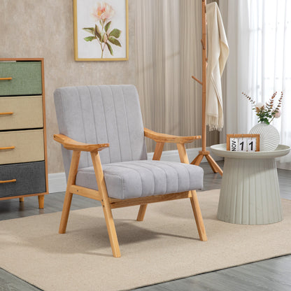 Eetkamerstoel – Stoel – Kuipstoel – Houten Stoel – Designstoel – Scandinavisch Design – Fluwelen Bekleding – Massief Houten Poot – 120 Kg Draagvermogen – 68x74x82 cm – Natuurlijk Hout & Grijs