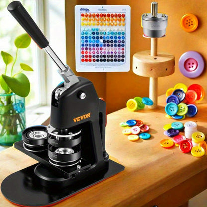 Button Maker – Button Machine – Badge Maker – Button Pers – DIY Button Kit – 1,25 & 2,5 Inch Formaat – Handmatig Zonder Batterij – Inclusief 500 Onderdelen