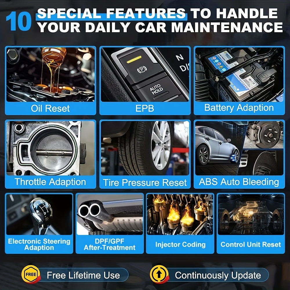 OBD2 Scanner – Diagnoseapparaat – Uitleesapparaat – Auto Scanner – Auto Diagnostiek – 5 Kernsystemen Diagnostiek – Groot 5,45 Inch Touchscreen