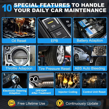 OBD2 Scanner – Diagnoseapparaat – Uitleesapparaat – Auto Scanner – Auto Diagnostiek – 5 Kernsystemen Diagnostiek – Groot 5,45 Inch Touchscreen