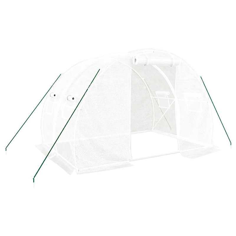 Kweekkas – Tuinkas – Broeikas – Plantenkas – Serre Bianco – Wit Stalen Frame – 6 m² Oppervlakte - 3x2x2m