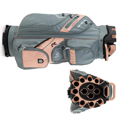 Golf Tas – Golfbag – Carrybag – Golftas Trolley – Golfkar Tas – Lichtgewicht – 14 Vakken En Waterafstotende Regenhoes – Roze