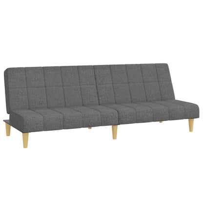 Slaapbank – Bedbank – Logeerbank – Vouwbank – 2-Zitsbank – Lichtgrijs – Verstelbare Rugleuningen – Metalen Frame