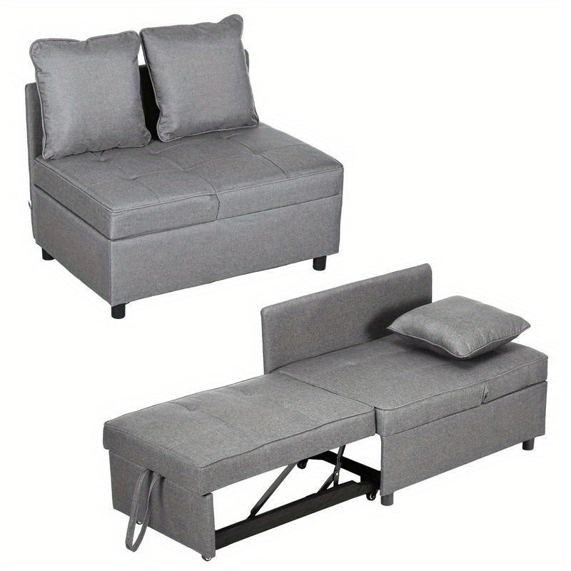 Multifunctionele Slaapstoel – Slaapbank – Slaapfauteuil – Zetelbed – Opklapbare Fauteuil – Ruimtebesparend Ontwerp – Comfortabele Foam Bekleding – Donkergrijs
