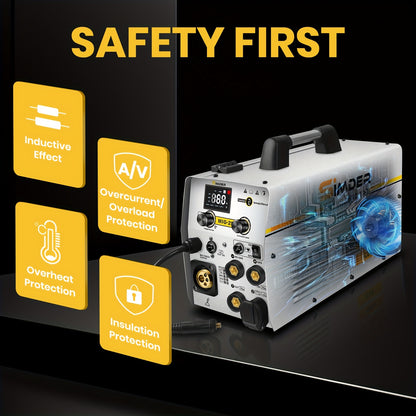 Lasapparaat – Lasmachine – Elektrode Lasapparaat – MIG Lasapparaat – TIG Lasapparaat – 6-in-1 Multifunctioneel – IGBT Inverter Technologie – 220V Metalen Behuizing