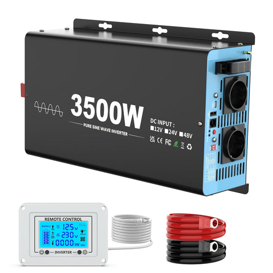 Omvormer – Inverter – Spanning Omzetter – Stroomomzetter – 3500 Watt Continu Vermogen – Pure Sinusgolf