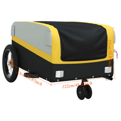 Fietskar – Fietsaanhanger – Bagagekar – Lastenkar – Aanhangwagen – 30 kg Draagvermogen – Stabiel IJzeren Frame