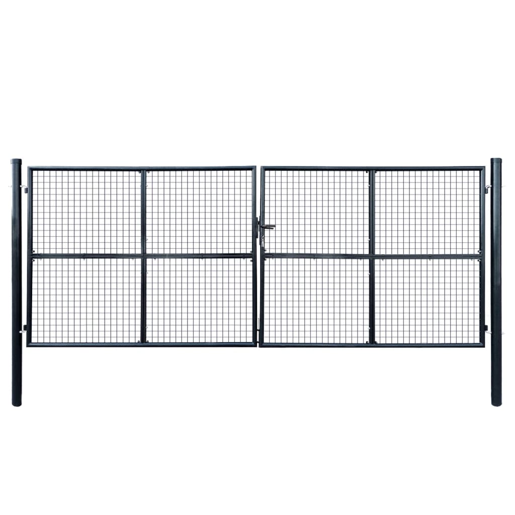 Tuinpoort – Tuindeur – Tuinhek – Hekpoort – Hekdeur – Gegalvaniseerd Staal – 400x150 cm – Weerbestendig En Veilig