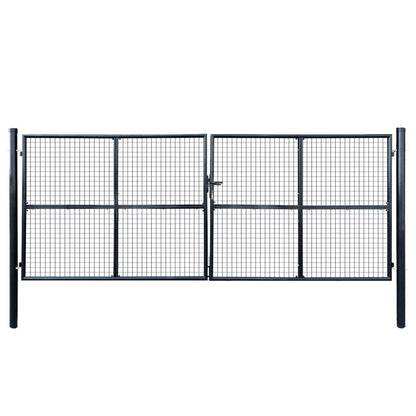 Tuinpoort – Tuindeur – Tuinhek – Hekpoort – Hekdeur – Gegalvaniseerd Staal – 400x150 cm – Weerbestendig En Veilig