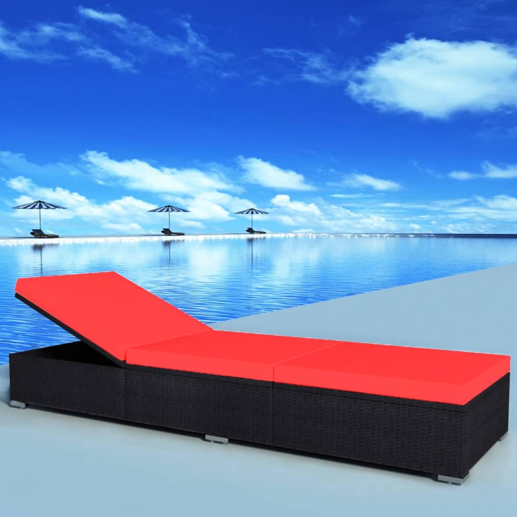 Loungestoel – Verstelbare Tuinstoel – Buitenstoel – Ligstoel - Rattan Stoel – Verstelbare Rugleuning – Weerbestendig Frame – Comfortabel Foam Kussen