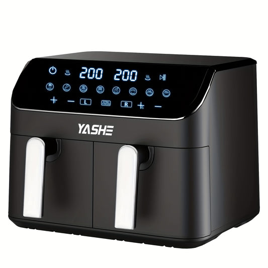 Airfryer – Heteluchtfriteuse – Friteuse – Dubbele Airfryer – Gezonde Airfryer Zwart – 9L Capaciteit – 8-in-1 Kookprogramma’s